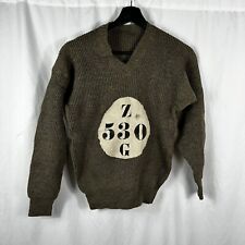 WWII 1940s British Wool Sweater w/ Large Patch for German POW picture
