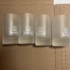 Jagermeister Logo Frosted Lrg Shot Glasses Set of 4 w Measurments picture