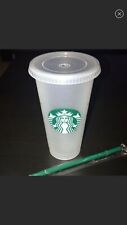 Starbucks Reusable Clear-Frost Cold Cup Tumbler 24 Oz with Lid & Straw picture