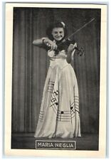c1910's Maria Neglia Playing Violin Violinist Musician Studio Antique Postcard picture