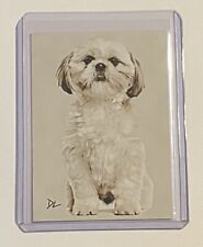 Shih Tzu Limited Edition Artist Signed “Man’s Best Friend” Trading Card 1/10 picture