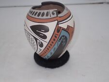 Mata Ortiz Hand built & Hand  Painted  Pot signed  by Lucero Ozuria Silverro picture