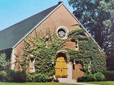 C 1950s St Charles Church Conway New Hampshire NH Red Brick Ivy Chrome Postcard  picture