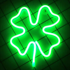 Shamrock Lighted St Patricks Day Outdoor Decorations Neon Green Clover Decor  picture