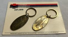 Vint. Chevrolet Commitment to Excellence Brass Keychains in ORIGINAL PACKAGING picture