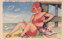 Comic Postcard Snappy Little Dress Curt Teich Bathing Comics Unused picture