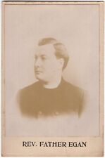 CIRCA 1890s CABINET CARD REVERAND FATHER EGAN CATHOLIC PREIST UNMARKED picture