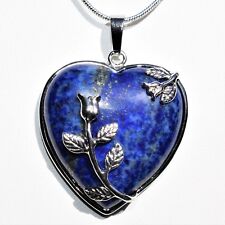 Natural Lapis Lazuli Heart Pendant + 20
