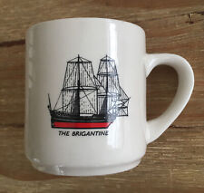 Vintage The Brigantine Ship Design and History Coffee Mug Good Condition  picture