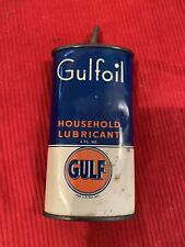 Nice Vintage GULFOIL  Gulf Household Lubricant Tin Oil Can picture
