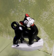 Halloween Early Japan Porcelain Black Cat Rocker picture