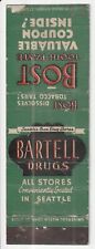 c1950s~Bartell Drugs Store~Bost~Seattle Washington WA~VTG Matchbook Cover picture