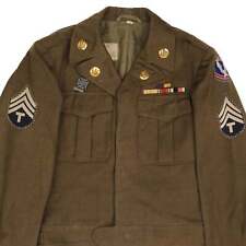 VINTAGE US ARMY AIRBORNE POST WW2 OFFICER DRESS IKE JACKET SIZE 34R 1940S picture
