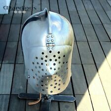 Medieval Battle Bascinet Helmet 20 Gauge Steel Cosplay Helmet Armor picture