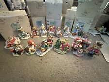 Cherished Teddies, Winter Theme, Lot of 14 With Boxes-(missing 1 box)  picture