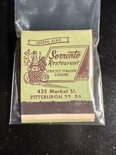 MATCHBOOK - SORRENTO RESTAURANT - PITTSBURGH, PA - UNSTRUCK picture