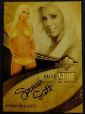 2013 BenchWarmer GOLD /Auto~Spencer Scott October 2007 playmate & Adult actress picture