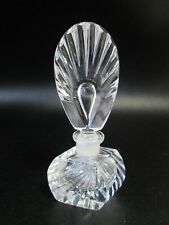Vintage 80s Perfume Bottle, Prism Etched Crystal with Stopper ~ Never Used picture