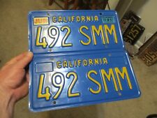 A++ 1979-1981 CALIFORNIA PAIR LICENSE PLATES  * DMV CLEAR * 492 - SMM picture
