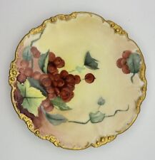 J.P. Limoges France Porcelain Plate Signed by  M. Stein with Cranberries Design picture