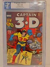 Captain 3-D #1 1953 PGX 7.5 W/glasses 1st App Cap 3D Jack Kirby Joe Simon Harvey picture