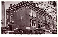 Vtg Kendallville Indiana INNew High School Building 1910s Old View Postcard picture