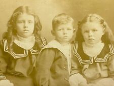 Y3 Photograph Circa 1900 Family Photo Kids Siblings Victorian Era Girls Boy picture