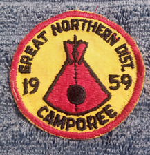Vintage 1950s Boy Scouts of America Patch 1959 Camporee Great Northern District picture