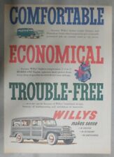 Willys Car Ad: Comfortable and Trouble Free  from 1951 Size: 11 x 15 inches picture