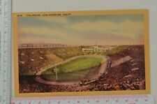 Vintage Coliseum Los Angeles Postcard USC Football Stadium Longshaw Olympics picture