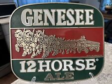 VINTAGE Genesee 12 HORSE ALE PLASTIC BEER SIGN Rochester NY picture