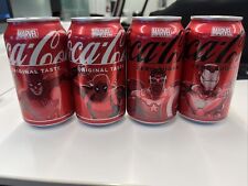 Lot of 4 Marvel Coca Cola Cans - Brand New & Unopened picture
