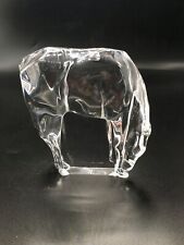 RARE Signed Crystal Art Glass HOYA 1985 Grazing Horse By Umetoto Hoku. 5x4.5 In picture