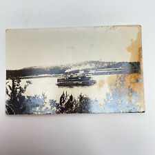 Vintage RPPC Steamboat Paddlewheel on River picture