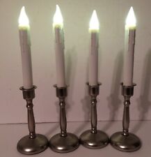 Plow & Hearth Single Classic Window Candle Pewter With Boxes Set of 4 picture