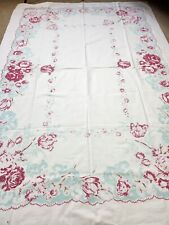 Vtg Cutter tablecloth cotton Apprx 61x42