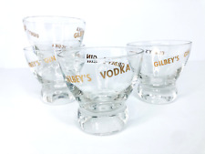 Gilbey's Vodka Gilbey's Gin Glasses Lot of 4  Vintage Spirits Liquor Glassware picture