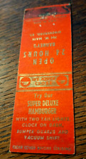 Vintage Matchbook: Barney's Super Deluxe Hamburger, Owensboro, KY Gem Match picture