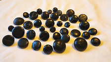 38 Vintage Various Leather & Leather Look Football Shank Buttons 1/2