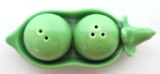 Kate Aspen Two Peas in A Pod mini Ceramic Salt and Pepper Shakers green NIB NEW picture