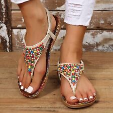 Beaded PU Leather Open Toe Sandals picture