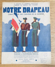 OUR FLAG Official Song of the Vichy Youth Buildings 1941 score picture
