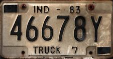 Vintage 1983 INDIANA  License Plate - Crafting Birthday MANCAVE slf picture