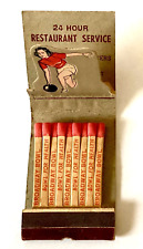 SEATTLE, WA 1940’S POP-UP, BROADWAY BOWLING CENTER LION MATCH MATCHBOOK COVER picture