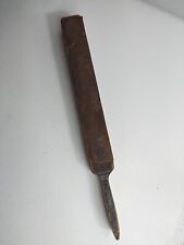 Antique Vintage Leather Barber Strop Tool for Straight Razor Knife Sharpening  picture