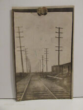 VINTAGE 1920S DEPRESSION ERA RAILROAD MAN B&W STUDIO PHOTO POSTCARD POST CARD picture