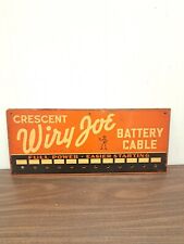 Crescent Wiry Joe Battery Cable Rack - 1940-1950s vintage sign Advertising Rare picture