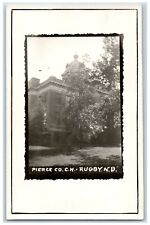 Rugby North Dakota ND Postcard RPPC Photo Pierce County Court House c1950's picture