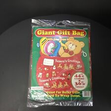 Christmas Giant Gift Bag with Easy Draw String Super Strong Vinyl New 44” X 36” picture