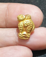 Lovely Fine Antique Wild bunny Rabbit Bunny PYU Solid 22K Gold Bead Pendant picture